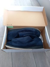 Padders Men's Slippers Size 10 UK Peter Extra Wide Navy Blue