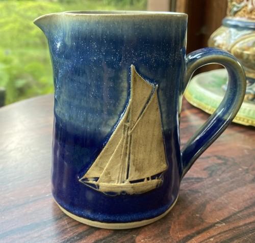 Treave pottery milk jug - milk, boat