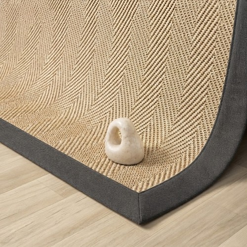 Beige herringbone area rug - beige,