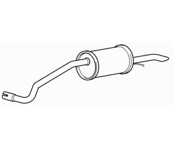 Quality rear exhaust silencer - rear,