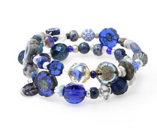 Artisan OOAK Glass Flower Bead