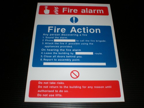 Fire alarm action sign - alarm,