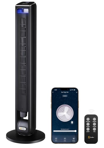 Econour smart tower fan black - tower,