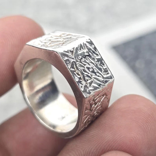 New signet ring chunky - new,
