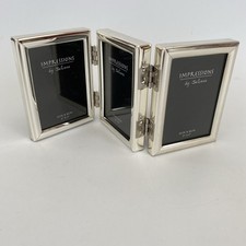 Impressions By Juliana Trio Photo Frame 2" x 3" Silver Tone 3 Folding Frames