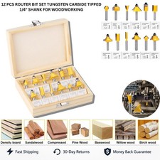 12 PCS Router Bit Set Tungsten