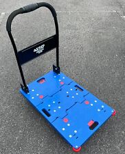 Warehouse 400kg Folding Platform Trolley Hand Parcel Cart Dolly Wheels Pulley 6