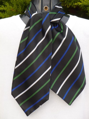 Vintage striped cravat scarf - cravat,
