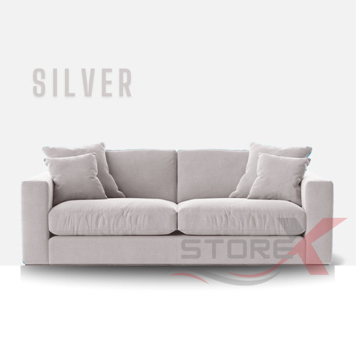 Storex plush fabric large sofa - plush,