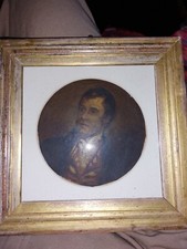 Antique Portrait Painting Of Robbie Burns