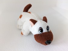 Vintage 1990s Galoob Pound Puppies Mini Babies Brown And White Dog Soft Toy – 3"