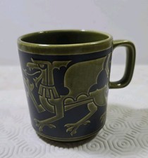 vintage1973 HORNSEA WELSH DRAGON'Designed By John Clappison Stoneware Green MUG 