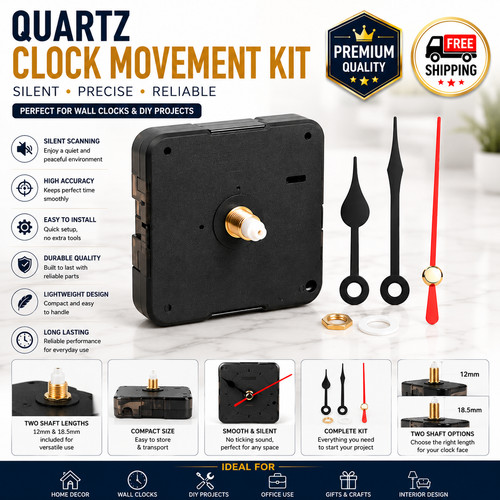 Diy wall quartz clock movement - quartz,