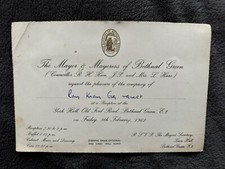 Ronnie Kray Invitation By Mayor Of Bethnal Green 1962