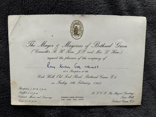 Ronnie kray invitation - invitation, by