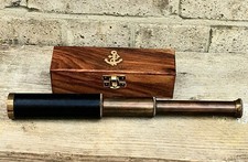 Antique Vintage Brass Telescope 10Inch Hand Extending Old Victorian Pirate Scope