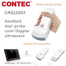 CONTEC 1600A Dual probe handheld ultrasound Scanner Wireless color Doppler WIFI