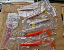 VINTAGE 6x Eddystone Eel Sea Fishing Lures 20cm New old stock