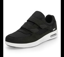 KwuToky Mens Wide Fit Diabetic Shoes w Adjustable Strap for Swollen Feet relief 