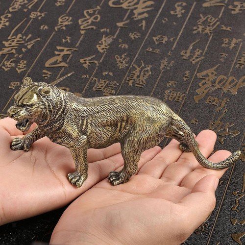 Brass tiger figurine - figurine,