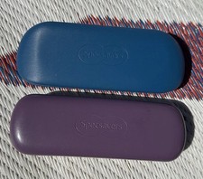 Specsavers Blue and Purple Hard Shell Snap Shut Glasses Cases