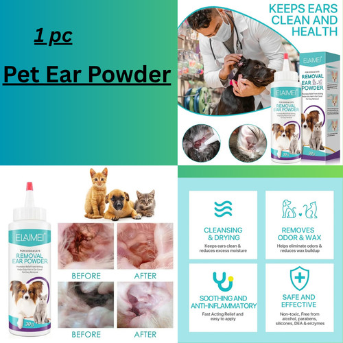 Pet ear powder - pet, dogs
