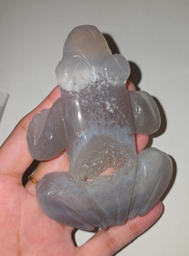 Crystal agatr druzy - crystal, frog