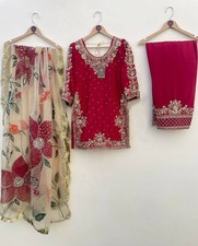 Maroon Pearls Punjabi Sharara