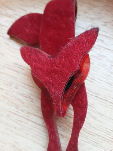 Red fox brooch pin - fox,