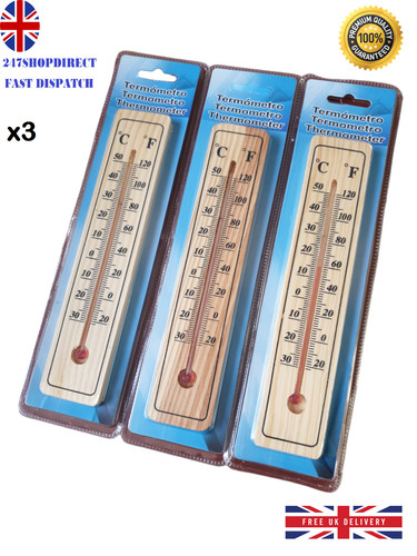 Wooden wall thermometer - x,