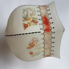 Edwardian art milk glass lamp