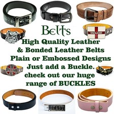 Leather & Bonded Leather Belt changeable Buckle Fitting Biker Metal Rock