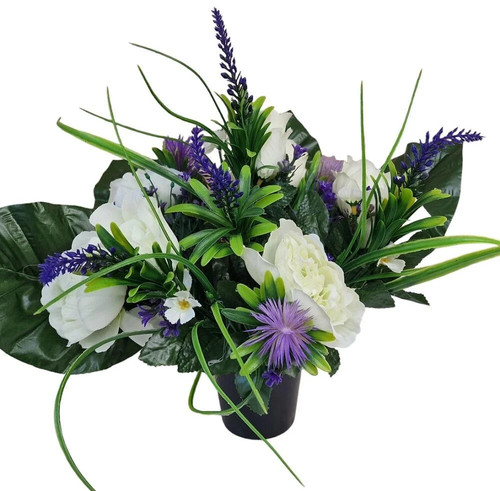 Artificial cemetery flower pot - artificial,