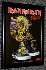 IRON MAIDEN band A4 FRAMED original KILLERS van trainers picture ART poster
