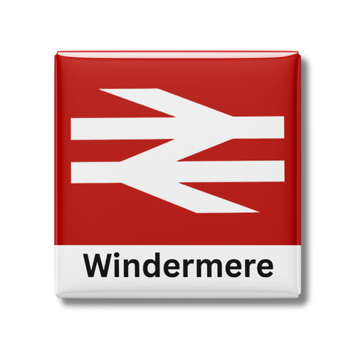 Windermere train station sign - station,