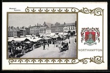 Postcard Northhampton, Market