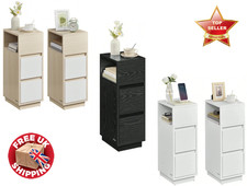 Slim Wood Bedside Table