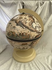 Large White Globe Tabletop Bar