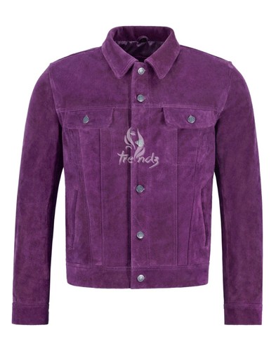 Trucker men leather jacket - ,