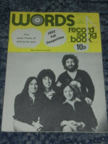 Words record song book - record,