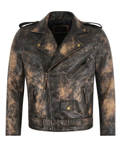 Vintage leather jacket - leather,