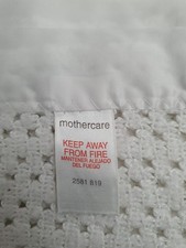 Mothercare white Vintage Pram Cot Blanket 100x120cm Cellular Acrylic 2581819 UK