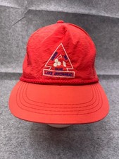 Lake Arrowhead Water Ski Club Hat Hat Cap SnapBack Adult One Size Red Poly Hatch