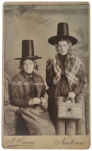 Cdv ladies welsh costume - welsh,