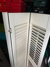 2  Interior Wooden Plantation Window Shutters, painted used collection only