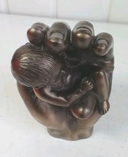 Vintage J.Tupton Bronze Effect Ornament - Hand Holding Baby (BU)