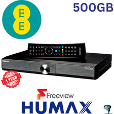 EE Humax DTR T2000 Freeview Twin Tuner Ariel HD Recorder Receiver PVR HDMI 500GB