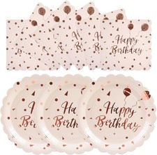 White & Gold Paper Plates &