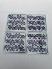 Set of 4 Purple Butterfly