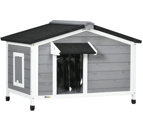 Pawhut wooden dog kennel for - dog,